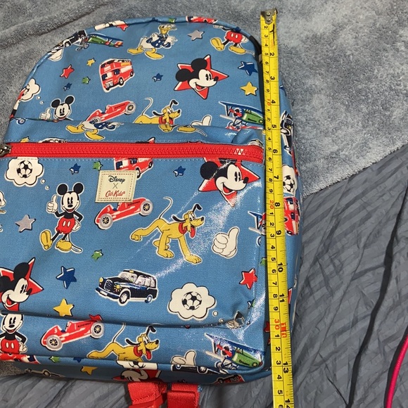 Nwot Cath Kidston Disney Backpack Coated Canvas Double Zip Pull Multi main image 6